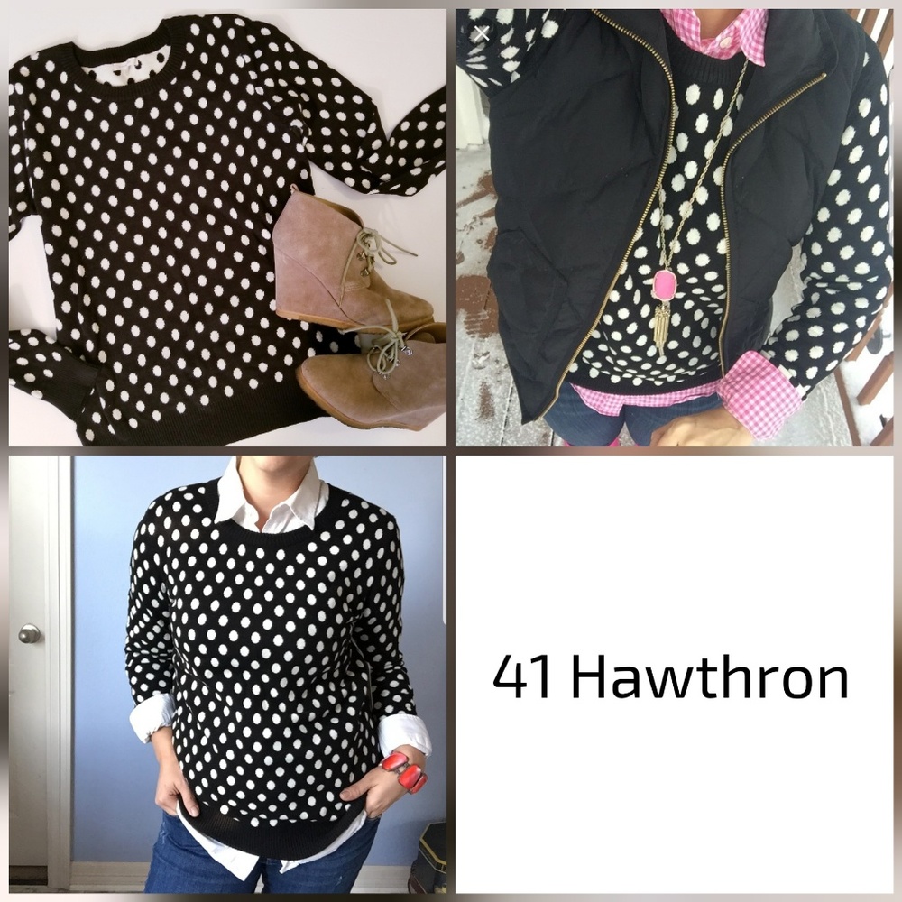 41 Hawthorn ❤ Black & White Polka Dot Sweater